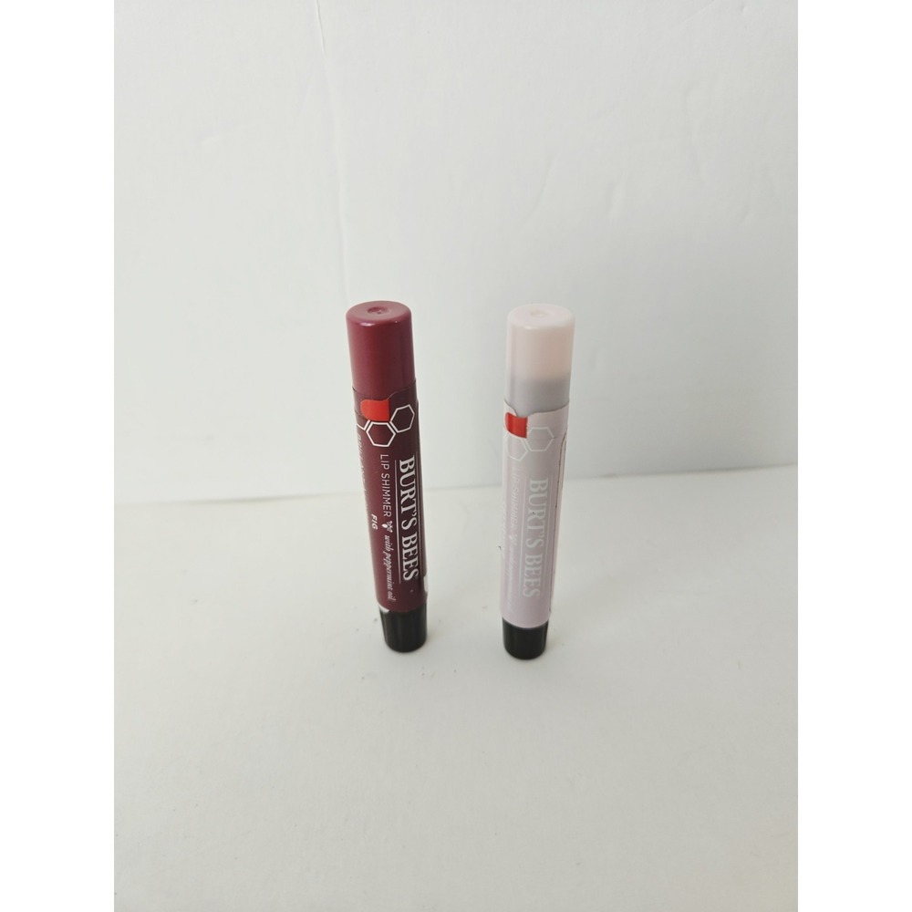 Burts Bees Lip Shimmer pair Champagne and Fig NEW